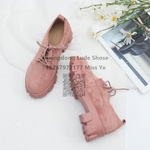 spring new women‘s shoes lace-up platform shoes guangzhou women‘s shoes craft low top shallow mouth single-layer shoes women‘s casual shoes
