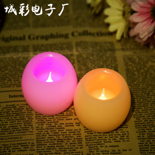 Paraffin Shell Oval LED Electronic Candle Light Home Wedding Decoration Simulation Electronic Candle Lamp