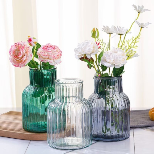 fresh glass vase balcony desktop hydroponic dried flower glass vase home decoration