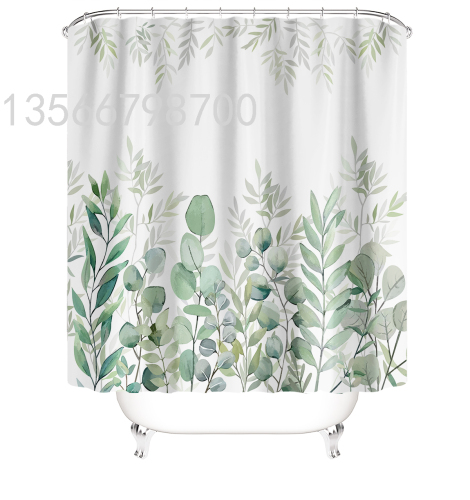 [muqing] spot shower curtain waterproof mildew-proof wet and dry separation bathroom waterproof curtain wholesale shower curtain set can be customized