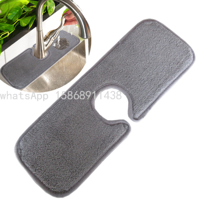 Kitchen Faucet Dish Drying Mats Sink Splash Guard Microfiber Water Drying Pads Countertop Protector for Kitchen, Farmhou