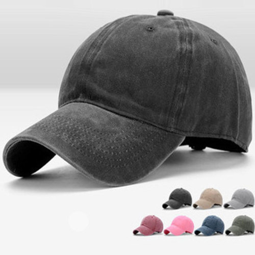 korean style soft top hat summer outdoor peaked cap washed baseball cap distressed denim sun hat customized by manufacturers