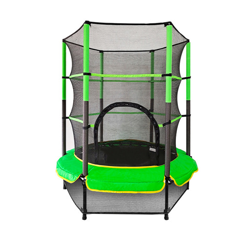 Cross-Border Hot Selling 55inch Indoor Trampoline Household Children‘s Small Trampoline with Safety Net Trampoline Trampoline