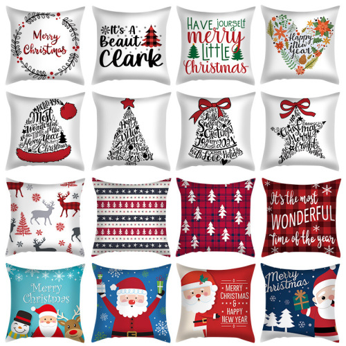 cartoon christmas pillow case nordic cross-border exclusive picture customization living room bedroom cushion pillow