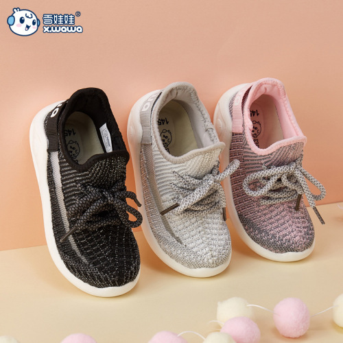 new brand children‘s shoes autumn flyknit breathable soft bottom coconut shoes for children aged 1-3 sports toddler shoes