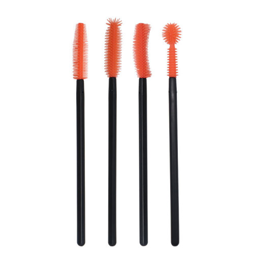wholesale disposable silicone mascara brush grafting eyelash makeup tools eyebrow comb portable eyelash curler