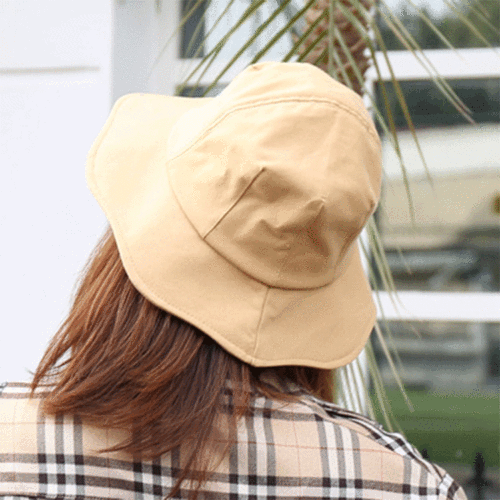 Chic Bucket Hat Women‘s Summer Korean Style All-Match Japanese Style Travel Student Basin Hat Ruffled Sun Protection Hat