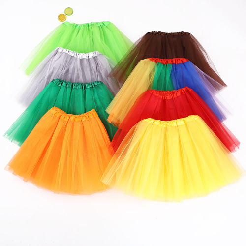 three-layer lined european and american tutu skirt adult tutu skirt mesh skirt ballet dance princess dress tutu dress