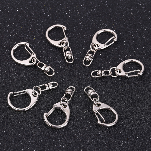 Manufacturers Supply High Quality Small C Buckle + Medium 8-Word Hanging Chain Zinc Alloy Key Chain