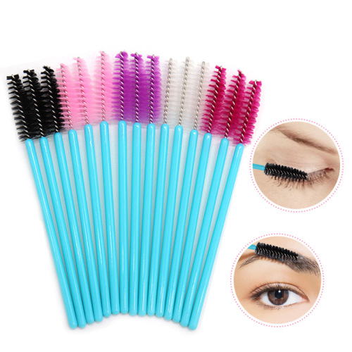 Wholesale Disposable Makeup Mini Eye Eyelash Brush Roll Portable Plastic Rod Makeup Tool Eyelash Comb Eyebrow Brush