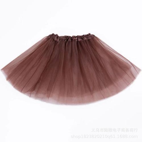 Factory Direct Sales Adult Tutu Pettiskirt Tulle Skirt Three-Layer Six Pieces Performance Skirt Tutu Skirt Wedding Anti-Channeling Foreign Trade