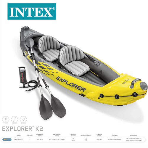 intex68307 inflatable boat rubber raft drifting double dash drifting boat kayak outdoor fishing boat