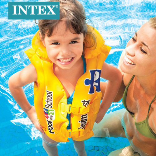 intex58660 summer children‘s inftable toys life vest creative baby swimming vest life jaet set