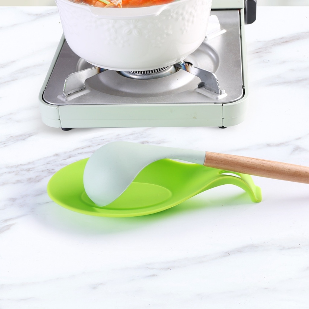 Silicone spoon holder, silicone spoon rack, kitchenware tray, spoon rack, multi-functional silicone soup spoon rack pic 2