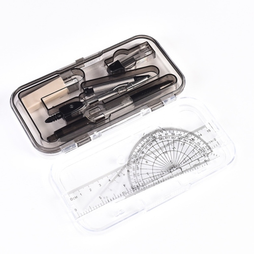 middle school student learning utensils compass ruler set triangle drawing 8-piece protractor stationery set wholesale