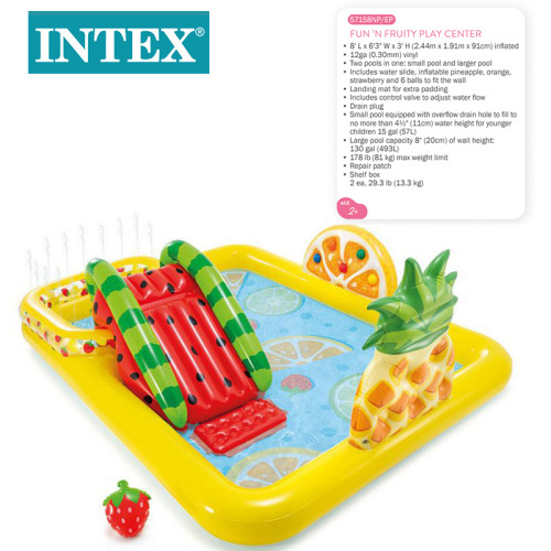 intex57158 fruit park square park inflatable pool children entertainment family outdoor play inflatable toys