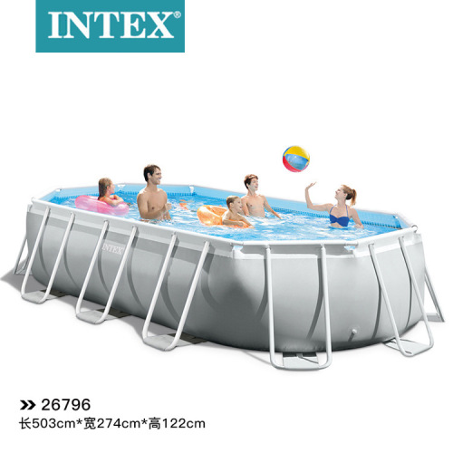 intex26796 family swimming pool 5 m oval tube rack pool outdoor paddling pool camping party swimming pool