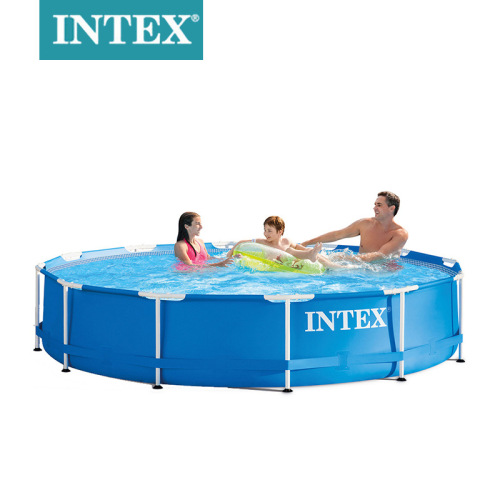 intex28212 family paddling pool 400.00cm round pipe frame pool outdoor bracket pool extra thick band filter pump