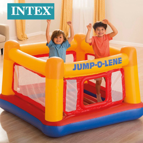 intex48260 home small castle children‘s toy inflatable trampoline indoor naughty fort wholesale