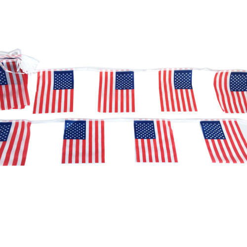 Cross-Border Supply US Flag No. 8 14 * 21cm US String Flags Flag US Independence Day Hanging Flag