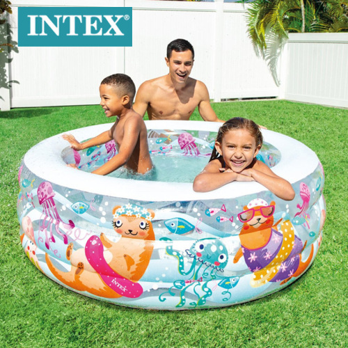 intex58480 family inftable pool underwater world round inftable toys adult children swimming pool paddling pool