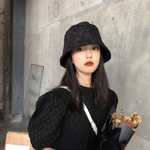 [hot sale new] hat female korean style trendy autumn and winter fashionable temperament black japanese fisherman hat bucket