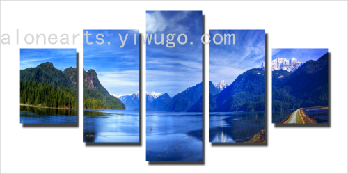 Irregular Combination Sets Painting Frameless Wall Hanging Oil Painting Natural Landscape Painting