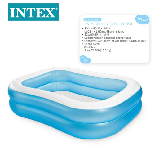 intex57180 double-layer rectangular pool children‘s entertainment inflatable pool family outdoor swimming pool inflatable toys