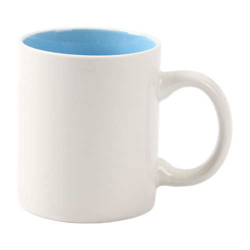 inner color coated cup mug printed logo advertising cup milk cup promotional gift ceramic cup wholesale