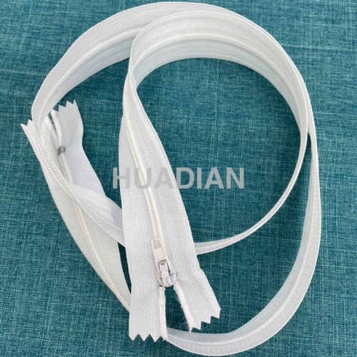 [Huadian Accessories] Protective Clothing Zipper No. 3 Nylon Special Zipper White Closed Zipper 75cm-78cm