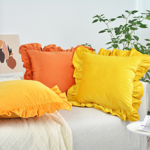 spot summer pillow ins amazon pillow ruffled plush pillowcase internet celebrity sofa support