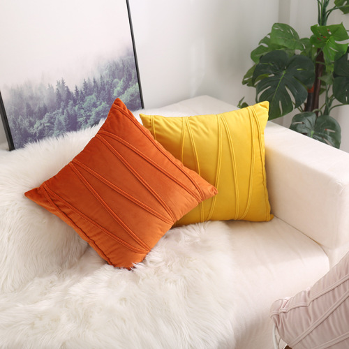 Cross-Border Sofa Velvet Strap Pillow Cover Nordic Cushions Office Lumbar Pillow Large Backrest