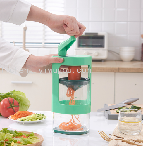 Kitchen Utensils Multi-Function Vegetable Chopper Carrot Cucumber Shredding and Slicing Hand-Cranked Fancy Vegetable Cutter Storage