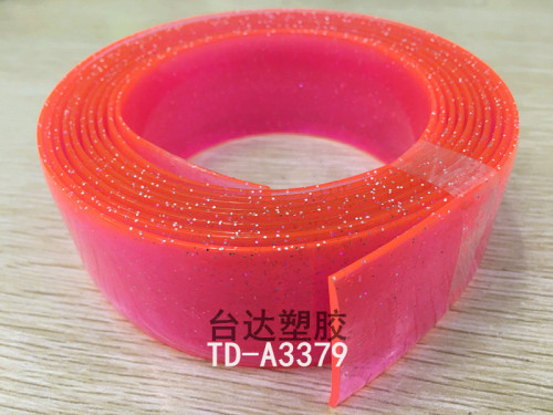 supply pvc belt， candy belt， crystal plastic glitter belt