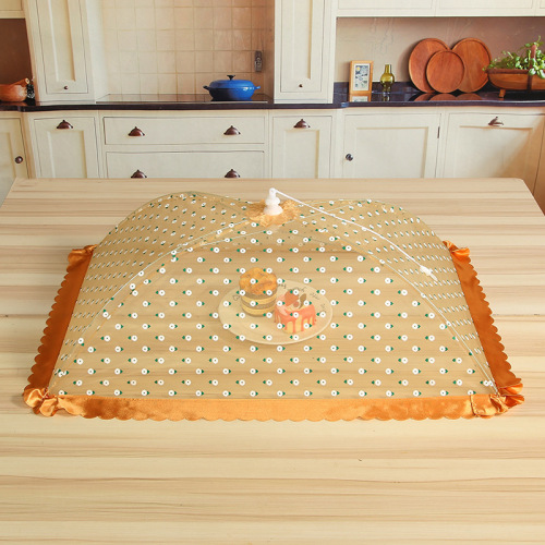 new mesh fresh chrysanthemum table cover food cover round large lace table cover