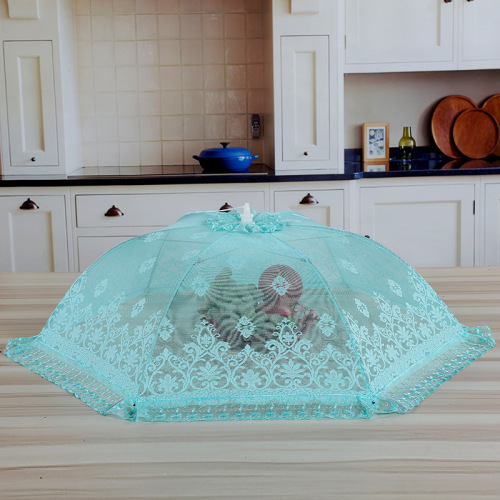 Amazon Hot Sale Household Anti-Mosquito Dust Vegetable Cover Umbrella-Shaped Lace Food Cover Table Cover Rice Vegetable Cover Wholesale
