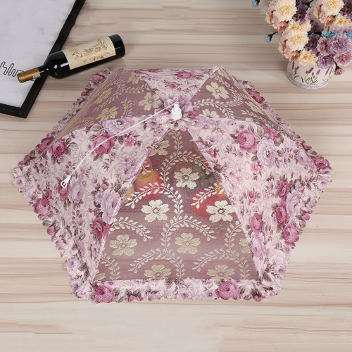 manufacturer‘s table food cover vegetable cover dust cover folding hexagonal steel wire food cover wholesale pattern copyright design