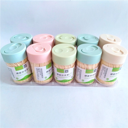 disposable toothpick holder toothpick can factory transparent ps bottled toothpick