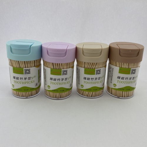 Toothpick Factory Longsu Brand High Quality Portable Bottled Bamboo Toothpick Hotel Disposable Toothpick Customized Foreign Trade Export