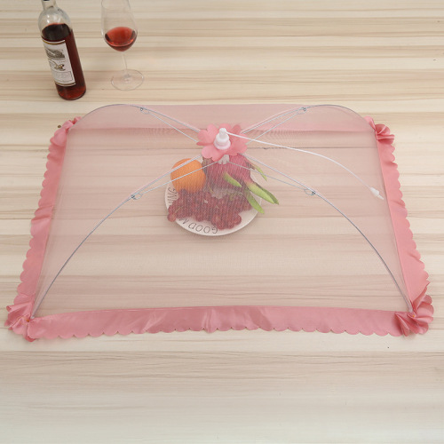 New round Steel Wire Food Cover Fly-Proof Square Vegetable Cover Foldable Leftovers Dust Cover Wholesale 