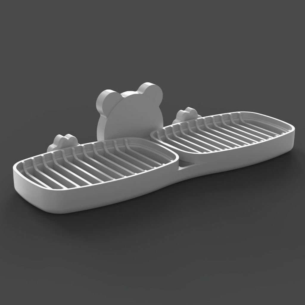 Bathroom soap box, bathroom wall-mounted soap box, non-perforated draining soap box, double-layer draining quick-drying, three-dimensional storage pic 6