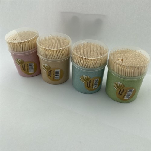 disposable double-headed bamboo fine toothpick portable household independent bottled toothpick