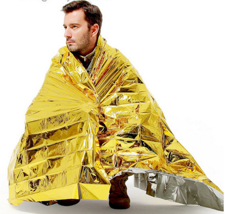 Outdoor Survival Blanket Emergency Blanket First Aid blanket Gold and Silver Double Color 140*210