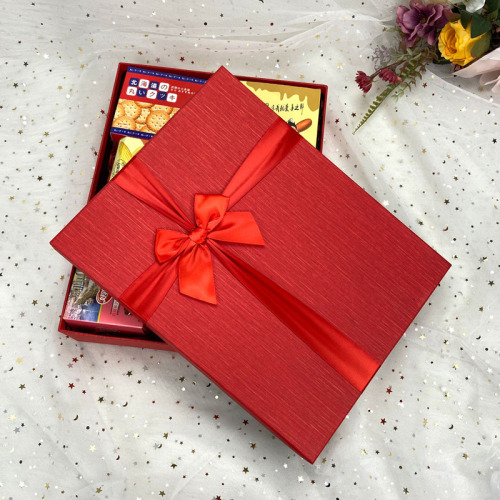 Hand Gift Box Wedding Wedding Candies Box Big Red Square Festive Packing Box Chinese Red Bow Box