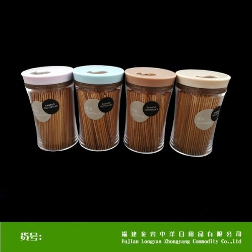 disposable toothpick canned factory direct restaurant hotel toothpick customized carbonized bamboo toothpick