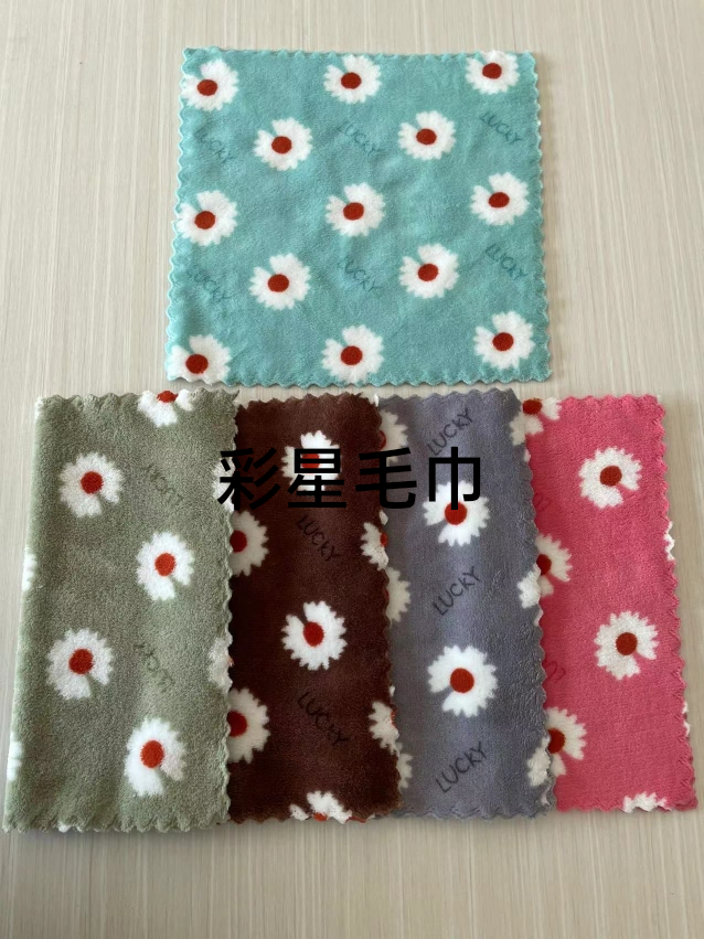 Factory Direct sales foreign trade 25*25 coral fleece small square towel various styles square scarf
