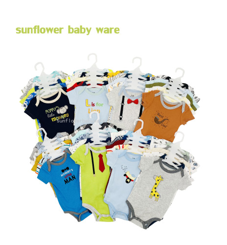 wholesale summer newborn baby girl boy clothes 100% cotton