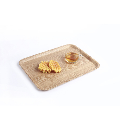 European-Style Dinner Plate Rectangular Wooden Tray Bakery Optional Plate Hotel Restaurant Meal Serving Food Plate Display Plate