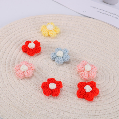New Cartoon Woven Wool Flower DIY Fashion Accessories Clothing Decorative Accessories Accessories Three-Dimensional Flower Flower