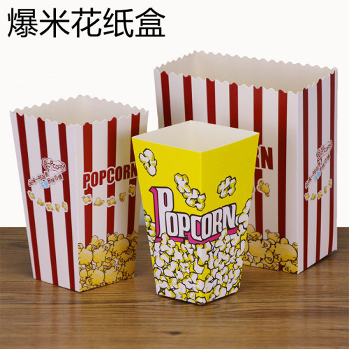 popcorn Box 243246 Oz KTV Cinema Snack Bar Dedicated Disposable Flat Mouth Popcorn Paper Cup